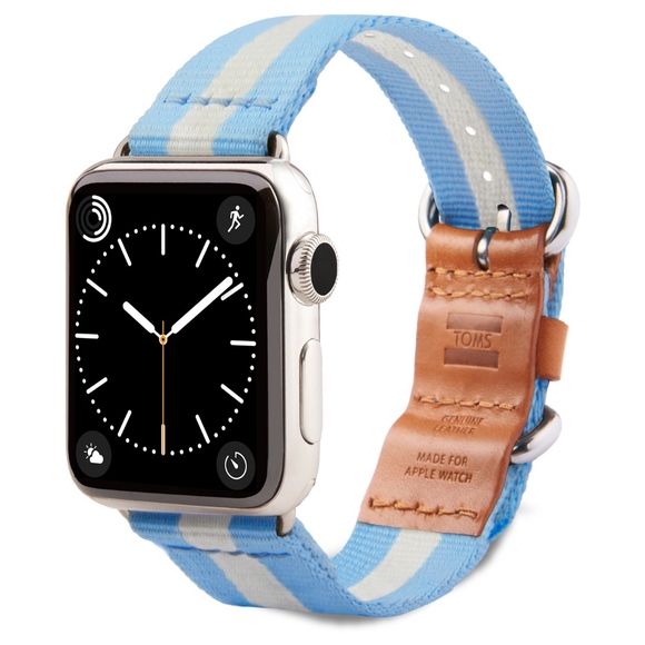 Toms Accessories - Toms Apple Watch Band Blue/White Stripe New